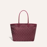Goyard Goyardine Artois Tote PM Bordeaux Canvas & Chevroches Calfskin Palladium Hardware